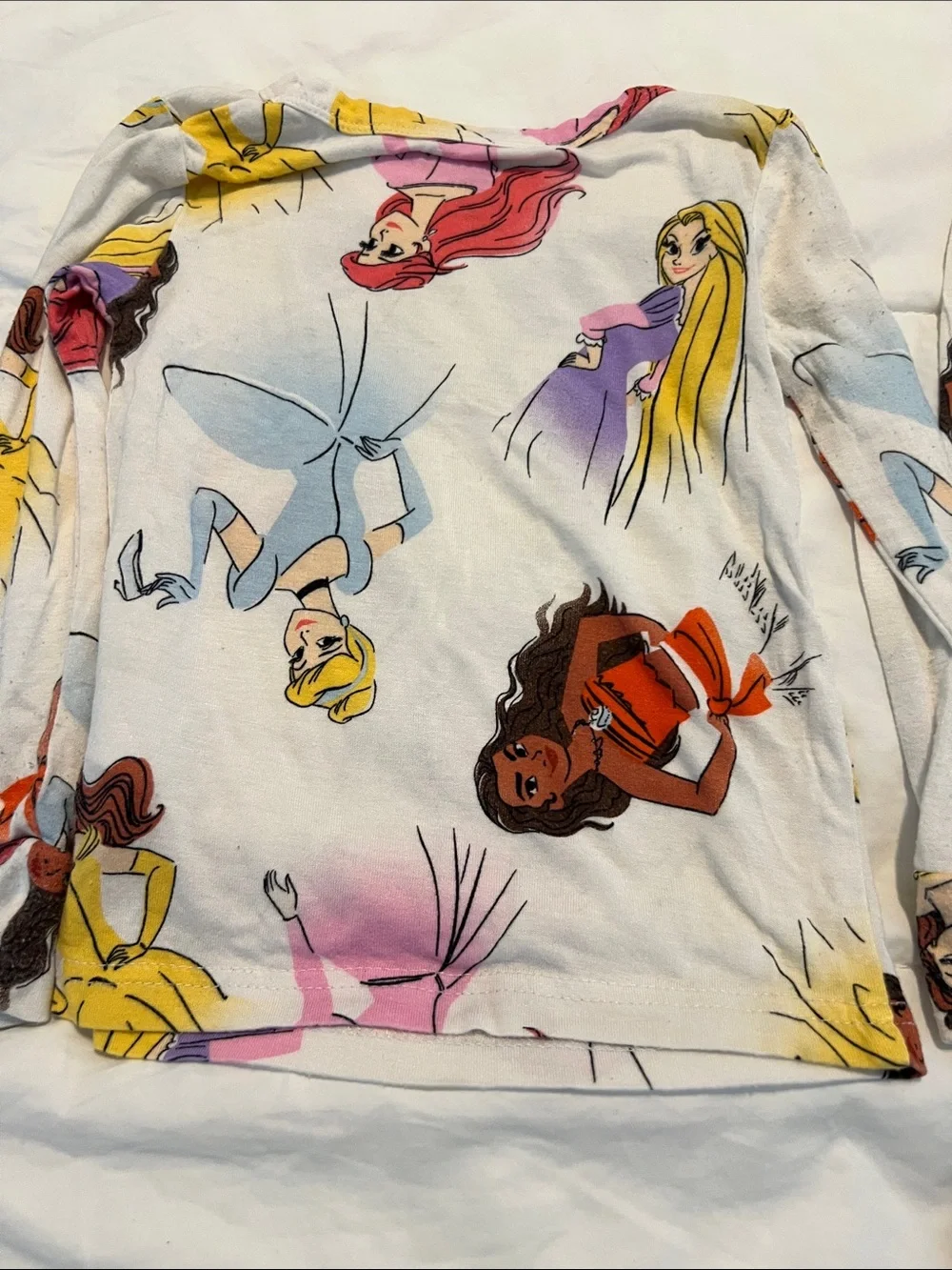 Disney Girls' White Princess Character Pajama Set